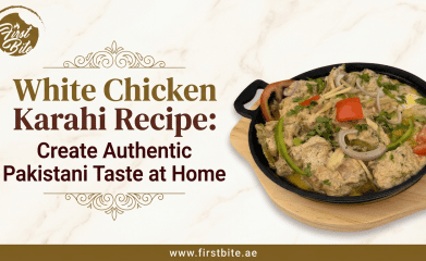 first bite kitchen | chicken white karahi recipe | chicken white karahi